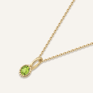 Ağustos Doğum Taşı Kolye | 14 Ayar Altın