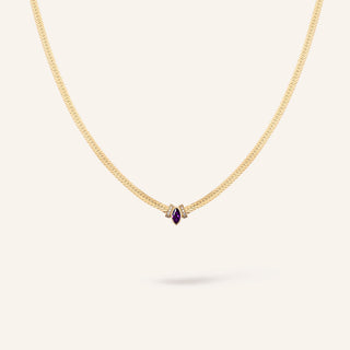 Amethyst Whisper Kolye | 14 Ayar Altın