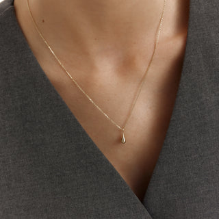 Aqua Drop Kolye | 14 Ayar Altın