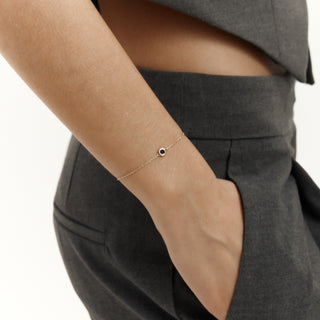 Aralık Doğum Taşı Bileklik | 14 Ayar Altın