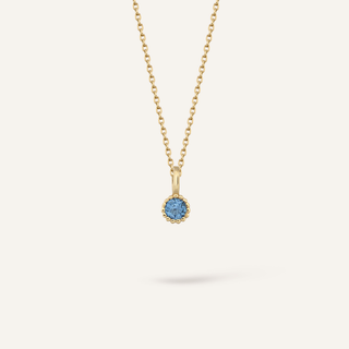 Aralık Doğum Taşı Kolye | 14 Ayar Altın