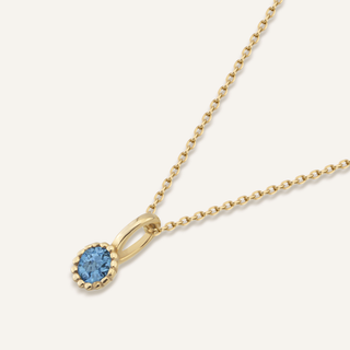 Aralık Doğum Taşı Kolye | 14 Ayar Altın