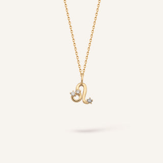 Leo - Aslan Burcu Kolye | 14 Ayar Altın