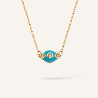 Azure Eye Kolye | 14 Ayar Altın