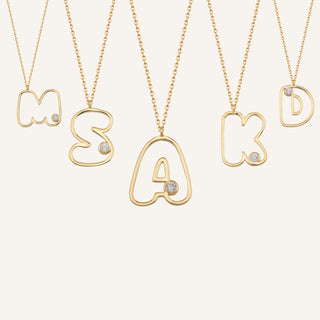 Balloon Letter Kolye | 14 Ayar Altın