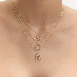 Balloon Letter Kolye | 14 Ayar Altın