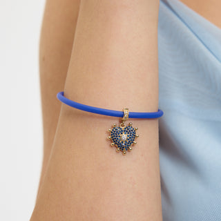 Beaded Hearth Klips Charm | 14 Ayar Altın