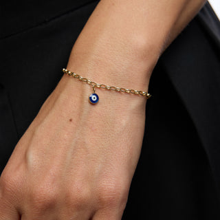 Big Evil Eye Charm | 14 Ayar Altın