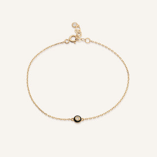 Black Skyshine Bileklik | 14 Ayar Altın