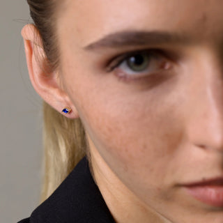 Blue Belle Küpe | 14 Ayar Altın