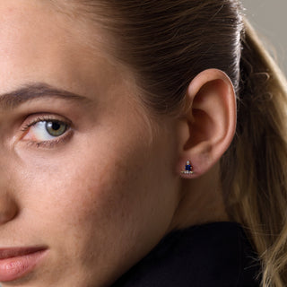 Blue Celestial Küpe | 14 Ayar Altın