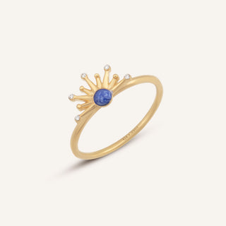 Blue Melody Yüzük | 14 Ayar Altın