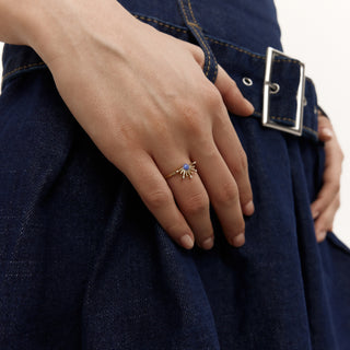 Blue Melody Yüzük | 14 Ayar Altın