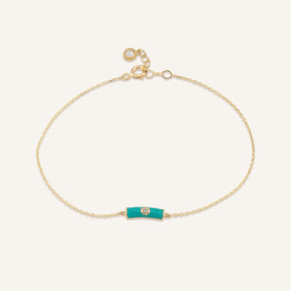 Blue Single Midnight Bileklik | 14 Ayar Altın