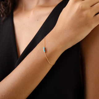 Blue Single Midnight Bileklik | 14 Ayar Altın