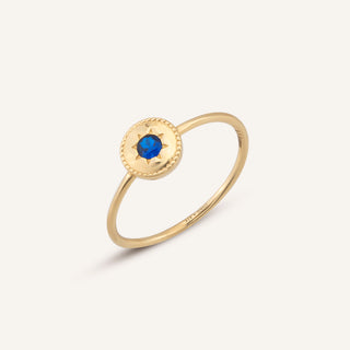 Blue Star Yüzük | 14 Ayar Altın