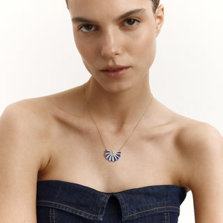 Blue Storm Kolye | 14 Ayar Altın