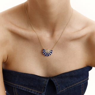 Blue Storm Kolye | 14 Ayar Altın