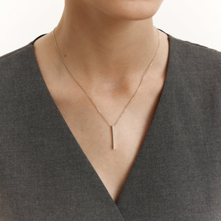 Bright Line Kolye | 14 Ayar Altın