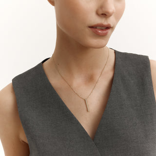 Bright Line Kolye | 14 Ayar Altın