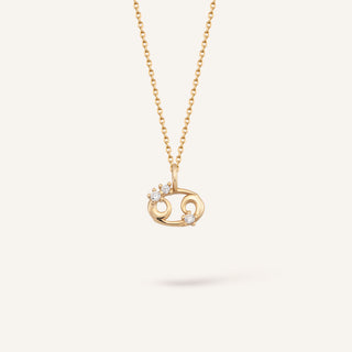 Cancer - Yengeç Burcu Kolye | 14 Ayar Altın