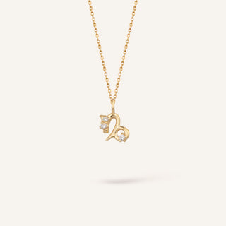 Capricorn - Oğlak Burcu Kolye | 14 Ayar Altın