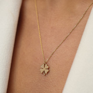 Clover Kolye | 14 Ayar Altın