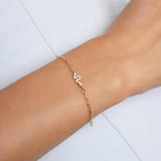 Crystal Snake Charm | 14 Ayar Altın