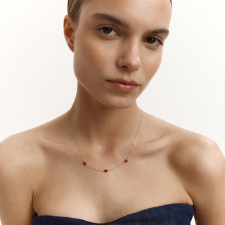 Cuore Rosso Kolye | 14 Ayar Altın