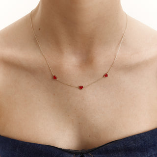 Cuore Rosso Kolye | 14 Ayar Altın