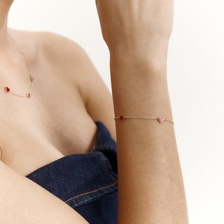 Cuore Rosso Kolye | 14 Ayar Altın