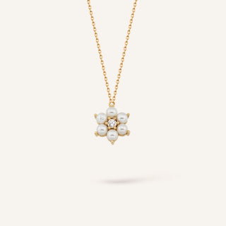 Dahlia Flower Kolye | 14 Ayar Altın