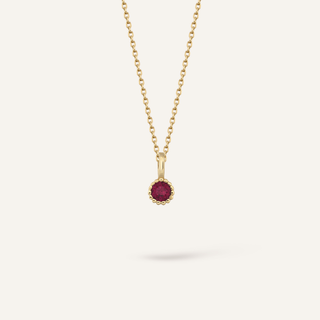 Ocak Doğum Taşı Kolye | 14 Ayar Altın