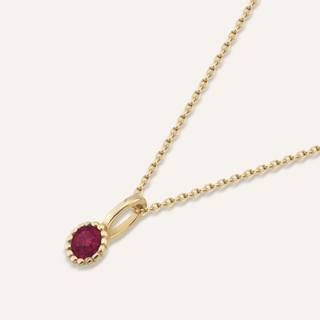 Ocak Doğum Taşı Kolye | 14 Ayar Altın