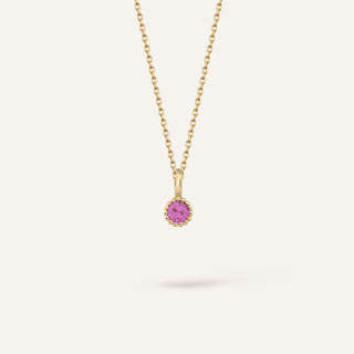 Ekim Doğum Taşı Kolye | 14 Ayar Altın