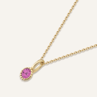 Ekim Doğum Taşı Kolye | 14 Ayar Altın