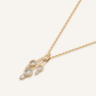 Elegant Swing Kolye | 14 Ayar Altın