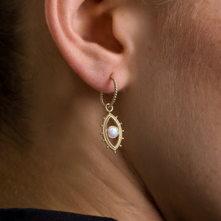 Eye Charm Küpe | 14 Ayar Altın