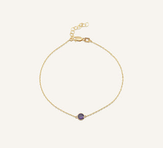 Eylül Doğum Taşı Bileklik | 14 Ayar Altın