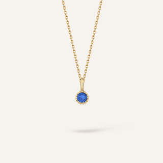 Eylül Doğum Taşı Kolye | 14 Ayar Altın