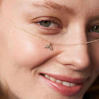 Fish Sparkle Kolye | 14 Ayar Altın