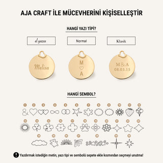 Flow Kolye Ucu | 14 Ayar Altın