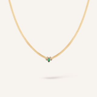 Forest Green Kolye | 14 Ayar Altın