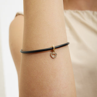 Glow Halo Hearth Klips Charm | 14 Ayar Altın