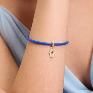 Hamsa Klips Charm | 14 Ayar Altın