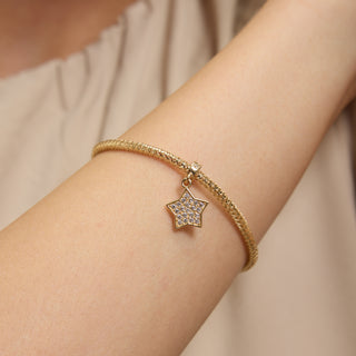 Glow Star Klips Charm | 14 Ayar Altın