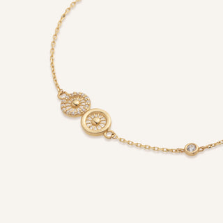 Glowing Tides Bileklik | 14 Ayar Altın