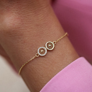 Glowing Tides Bileklik | 14 Ayar Altın