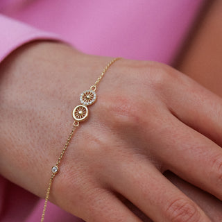 Glowing Tides Bileklik | 14 Ayar Altın