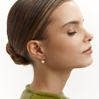 Gold Heart Küpe | 14 Ayar Altın